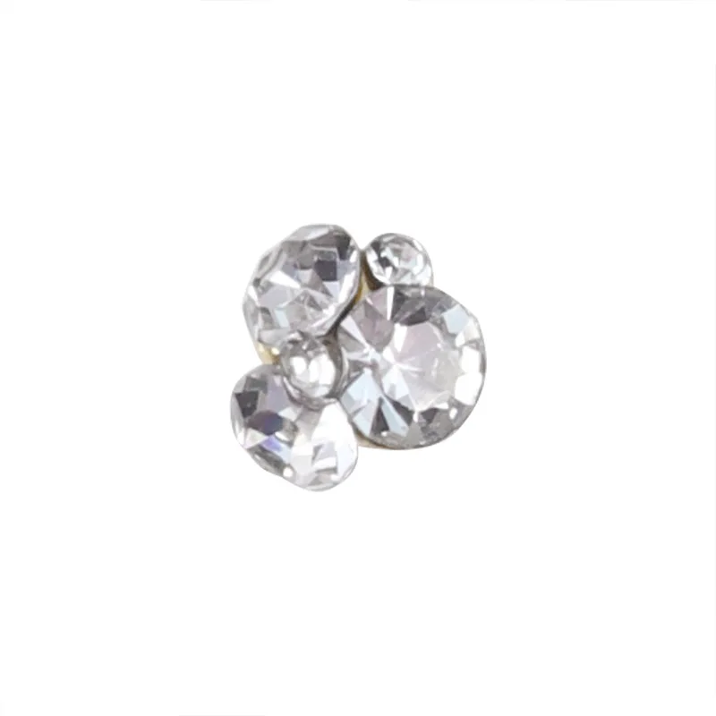 10 قطعة ثلاثية الأبعاد مكدسة كريستال الماس مسمار الراين كومة السحر اكسسوارات ل مانيكير بريق رسومات أظافر لوازم الديكور