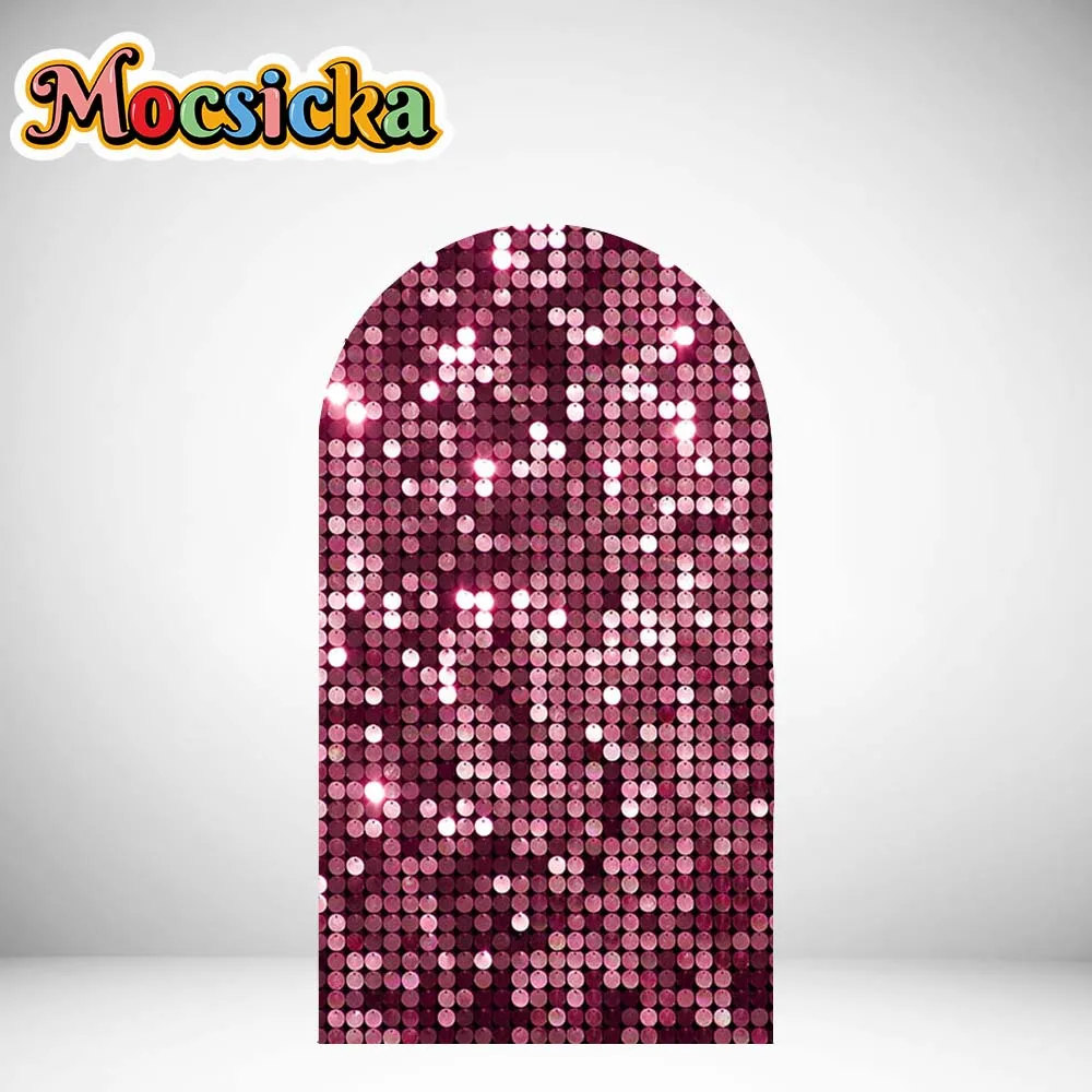 Glitter Double Sided Arch Cover Photography Background Boy Girl Birthday Party Decoration Supplies For Photo Studio Props