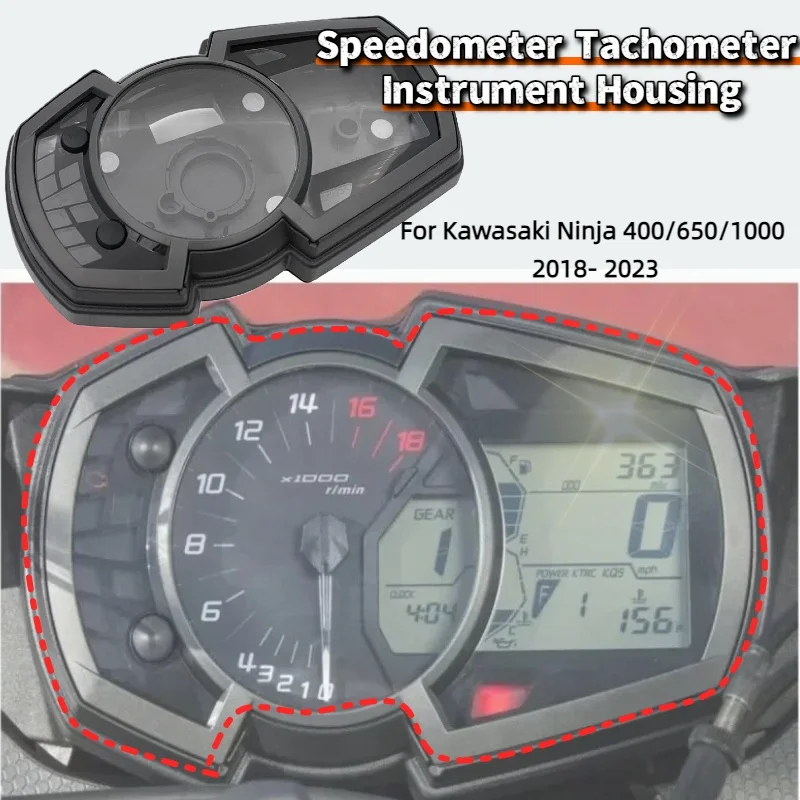 

Motorcycle Gauges Cover Case For Kawasaki Ninja 400 650 1000 2018 2019 2020 2022 Speedometer Tachometer Instrument Housing