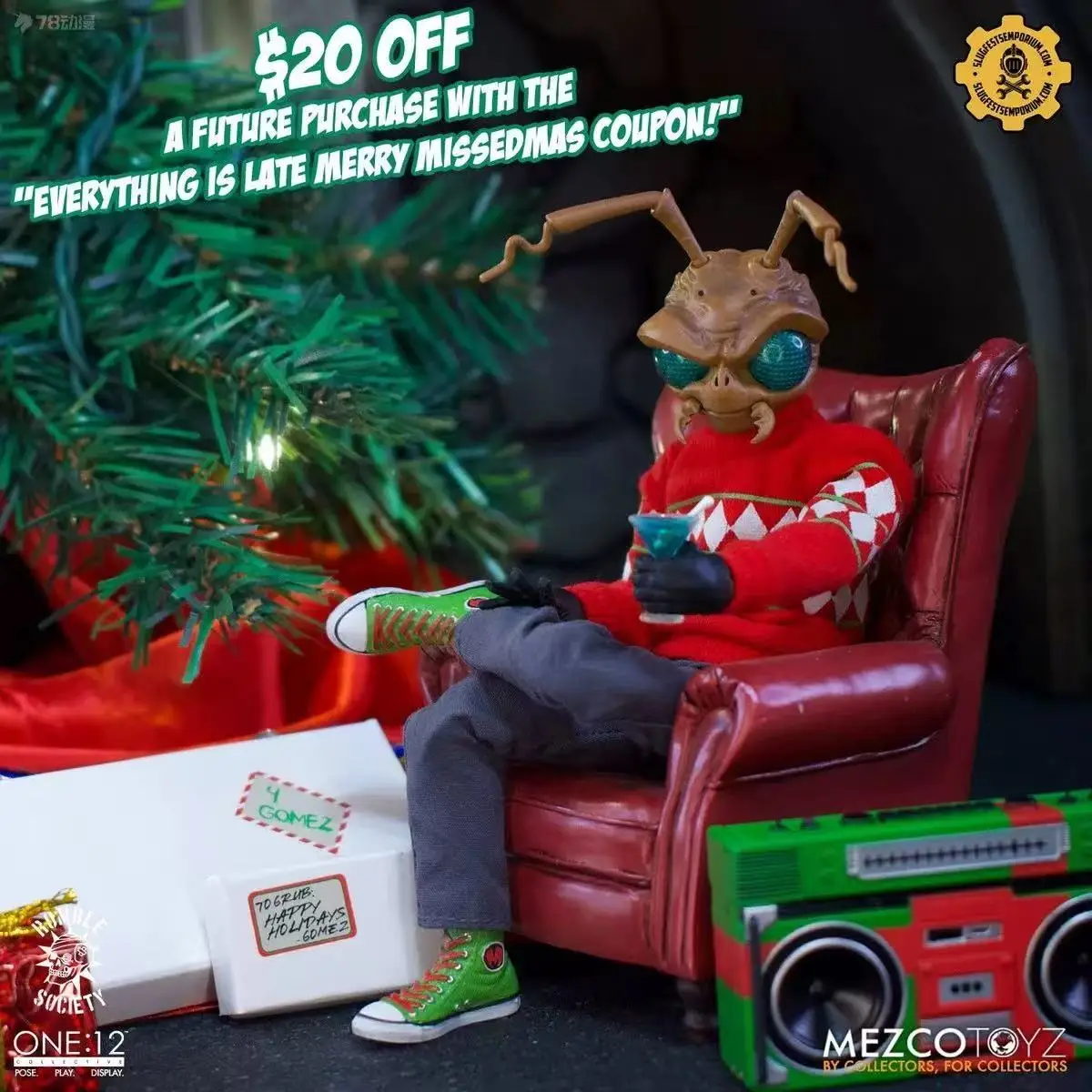 

Фигурка Mezco Christmas Ant-Man Gomez Gold Label Limited Deluxe Edition Commoner, 6 дюймов, 1/12