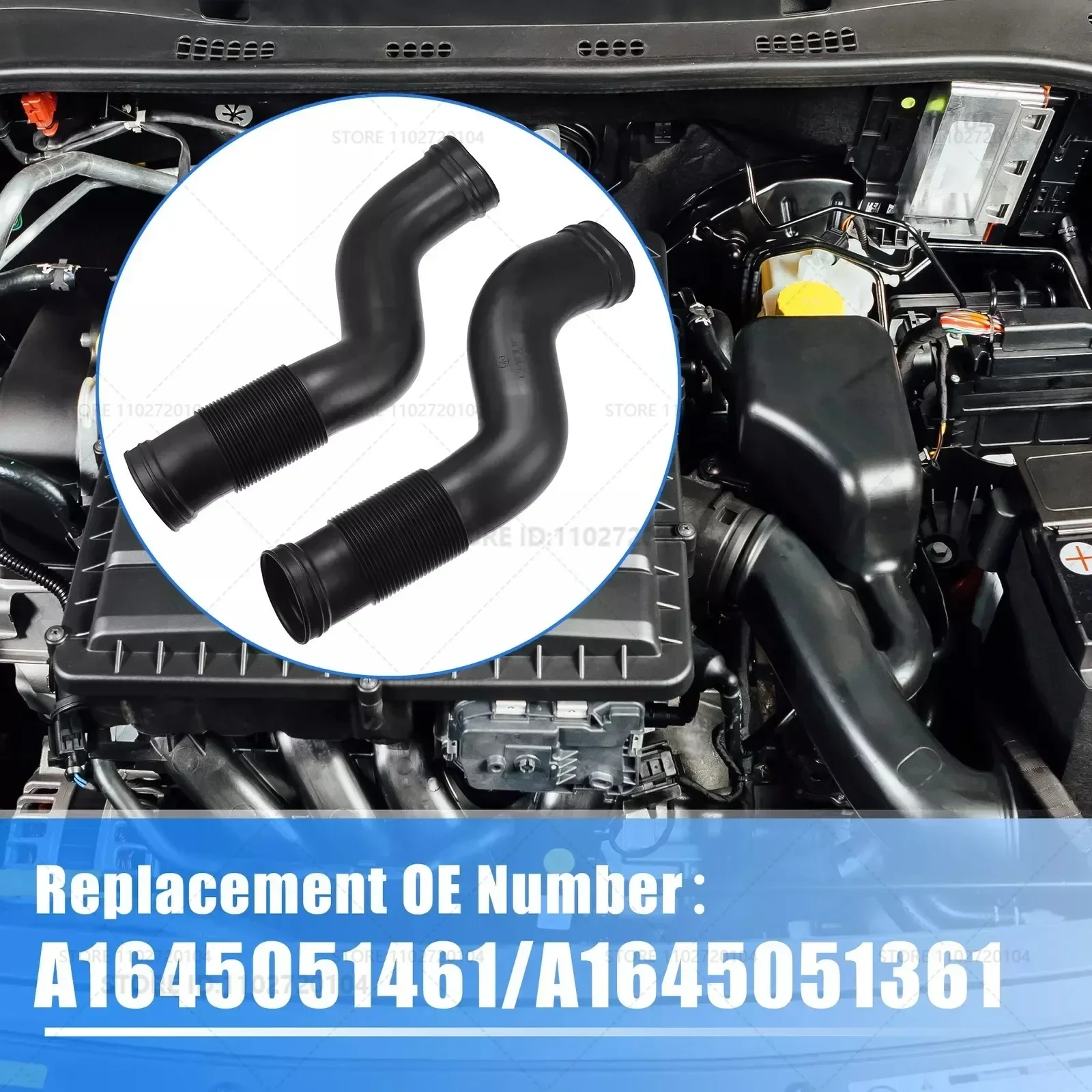 For 2006-2012 Mercedes-Benz GL450 GL550 ML350 ML450 ML500 ML550 (W164) Air Intake Duct Hose 1645051361 1645051461