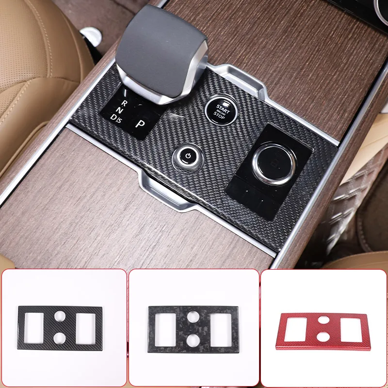 

Real Carbon Fiber For Range Rover Vogue L460 2023 Car Center Control Shift Panel Frame Decorative Sticker Car Accessories