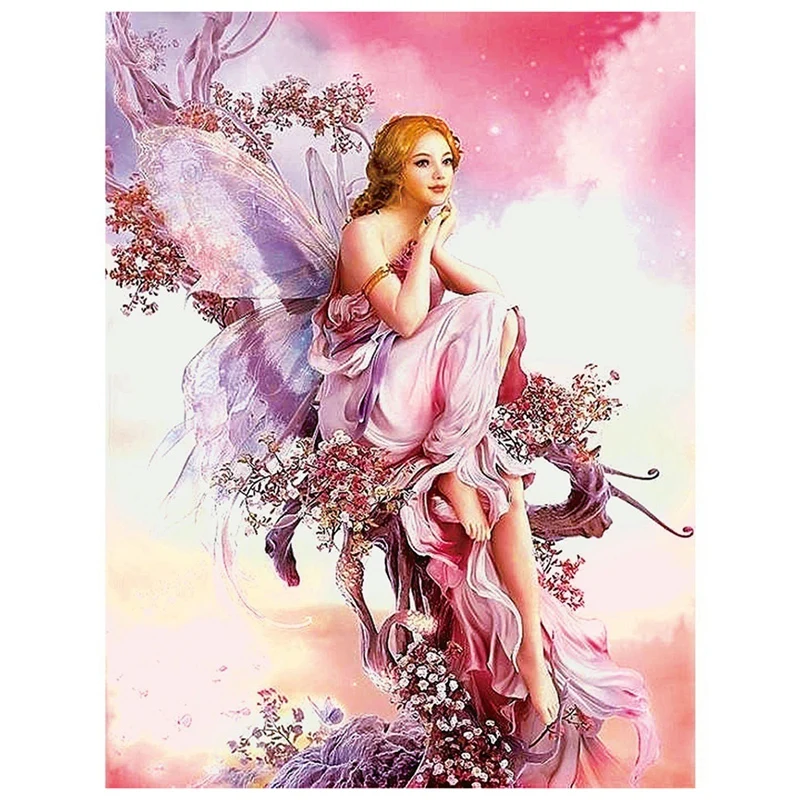 

DIY Diamond Painting Diamond Embroidery Round Resin Diamond Cross Stitch Home Wall Decor 30X40cm Angel