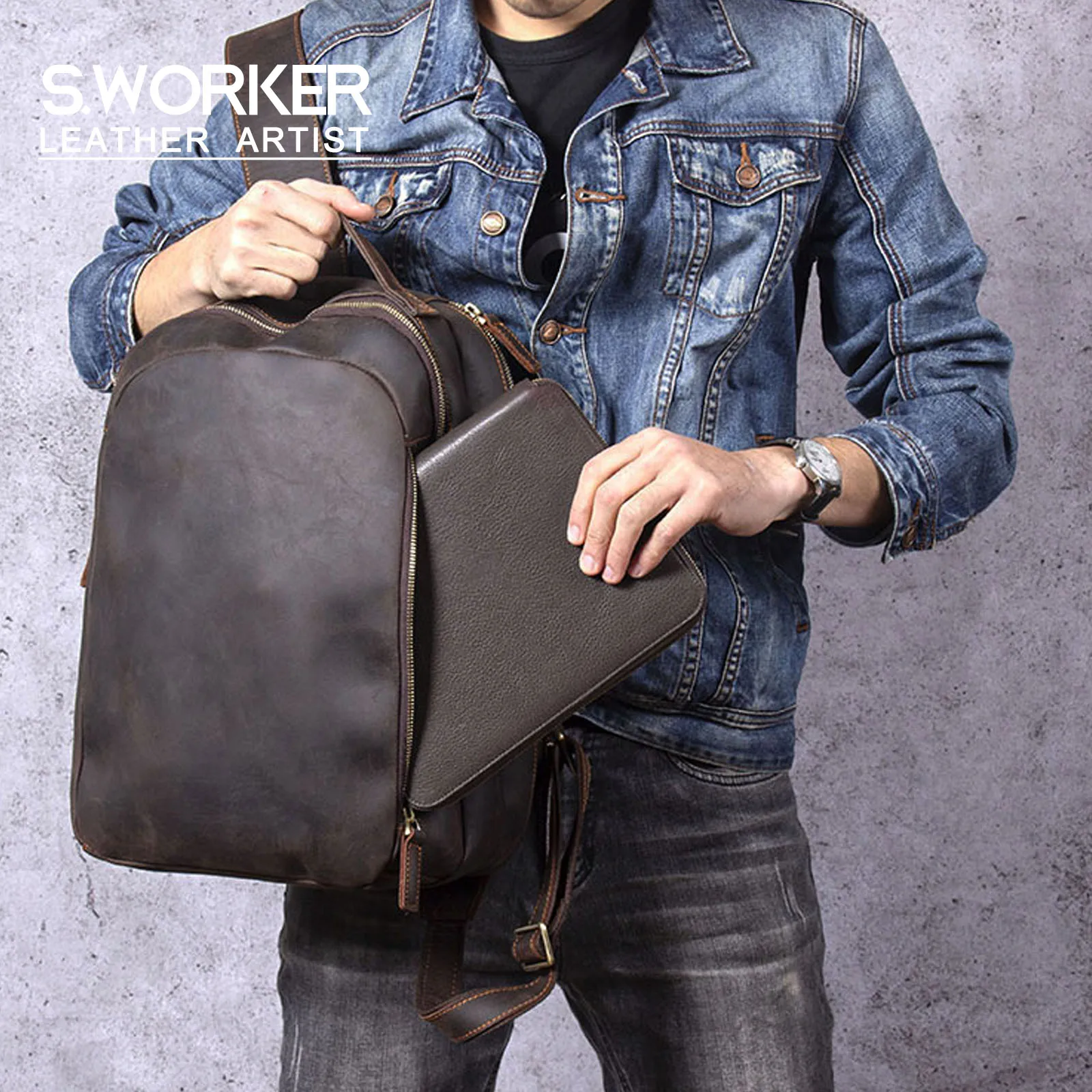 brown leather backpack fossil Women's Parker Small 1 slide pocket Fossil Parker Leather Backpack Bag