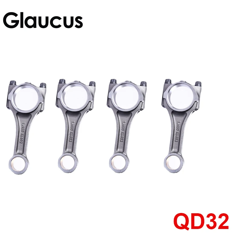 4pcs QD32 engine connecting rod for Nissan Navara (D22) / Urvan / Frontier 3.2D 3.2TD 3.2L 3153cc 1995-01 12100-1W402 121001W402