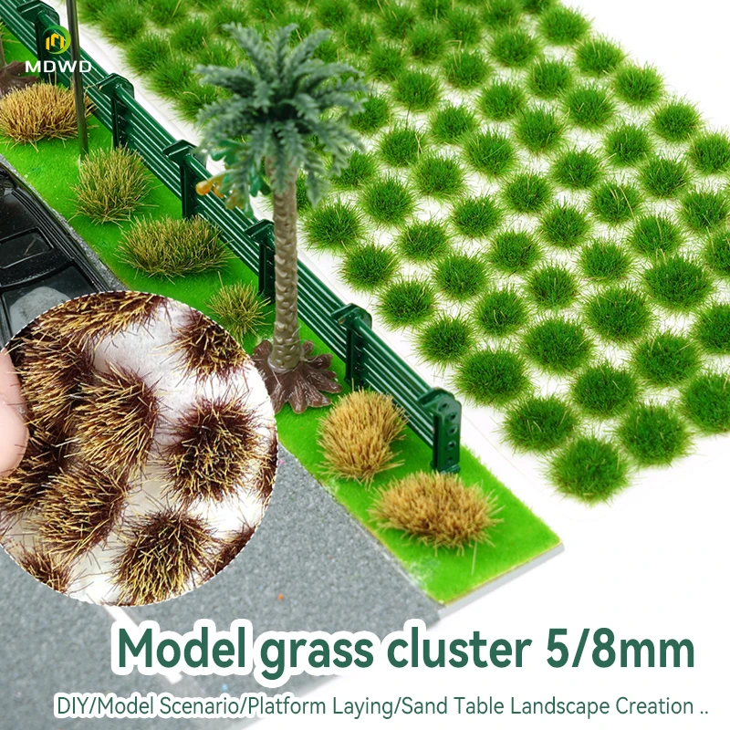 123 Tufts/box Model Grass for Miniature Scenery,Miniature Grass Combination Set Applicable for N & HO Scale,Architectural Models