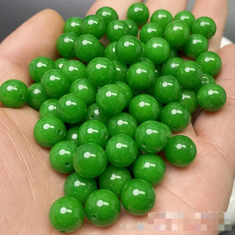 

Natural Myanmar Jadeite Green Jade Beads For Jewelry Making Diy Bracelet Necklace Burmese Jade Round Loose Beads Accessories