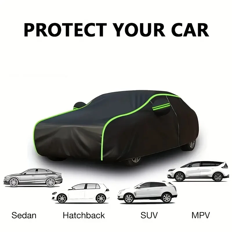 Universelle Wasserdichte Autoabdeckung UV-Schutz Vollständiger Schutz für SUV und Limousine - Staub-, Regen- und Schneefester Autozubehör – Detail 5