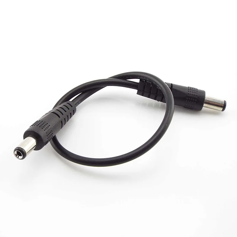 Dc Voedingskabel Stekker 5.5X2.1Mm Mannelijk Naar 5.5X2.1 Mannelijke Cctv Adapter Connector Kabel 12V Verlengsnoeren 0.25M/0.5M/1 M/2M