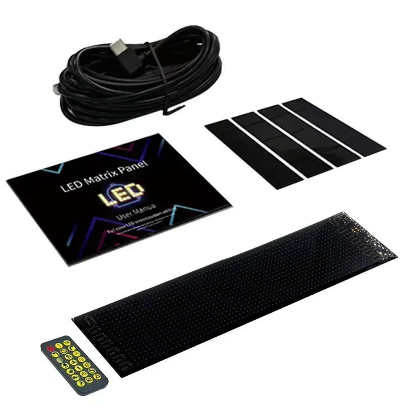 2PCS Scrolling LED Sign Displays and Customizable Text APP Controlled Graffiti LED Matrix Panels for Car Shops Hotels Festivals