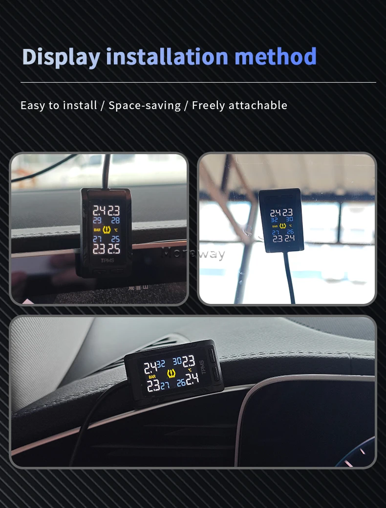 Универсальная цифровая клейкая система контроля давления в шинах TPMS для Toyota Highlander Camry Costa Izoa Zelas Scion tC, аксессуар