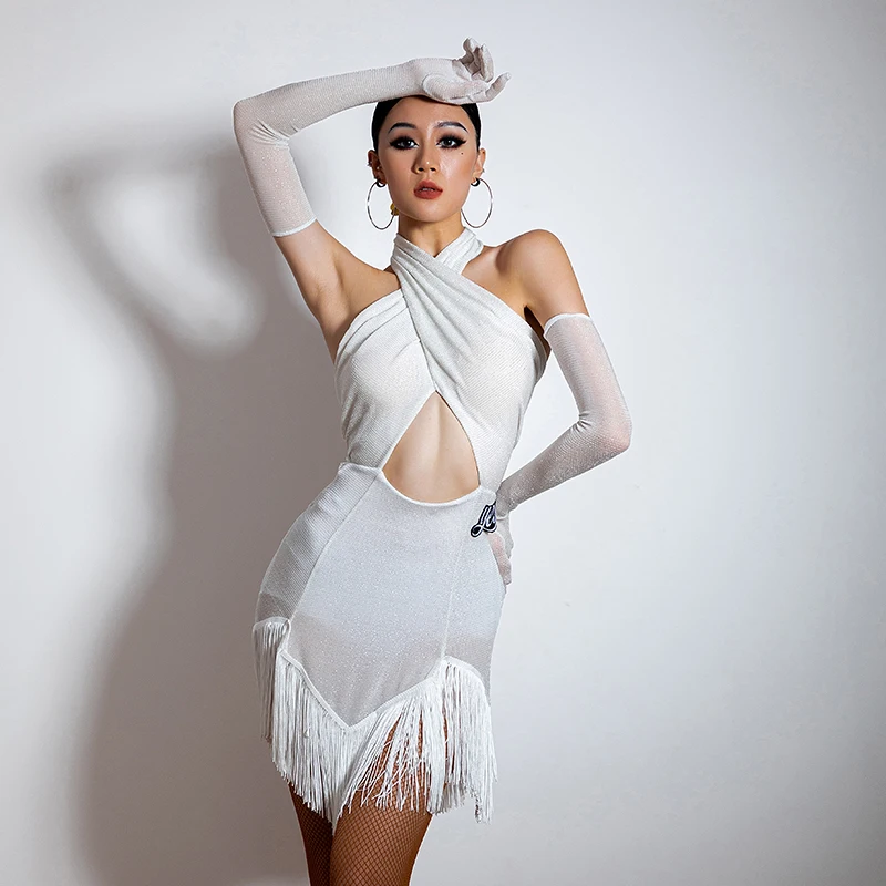 

Платье для латинских танцев по индивидуальному заказу, тренировочный наряд, женский национальный стандартный танцевальный комплект, одежда YS489