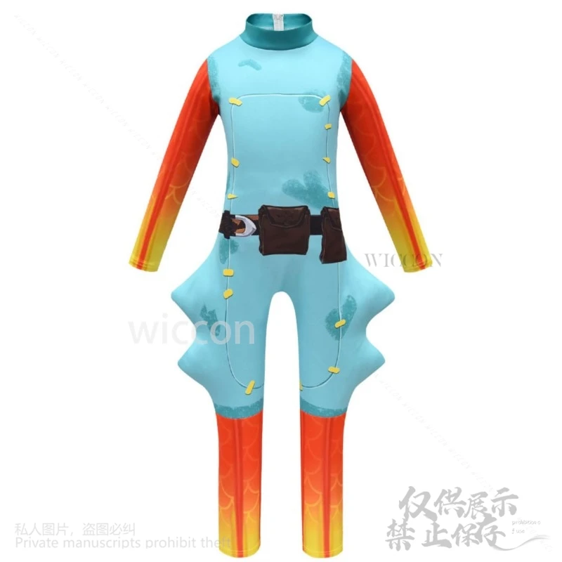 Anime Film Cosplay Halloween Kostuums Kids Disfraz Fish Harry Jumpsuit Masker Cos Cartoon Lolita Kerst Verjaardagsfeestje Fancy