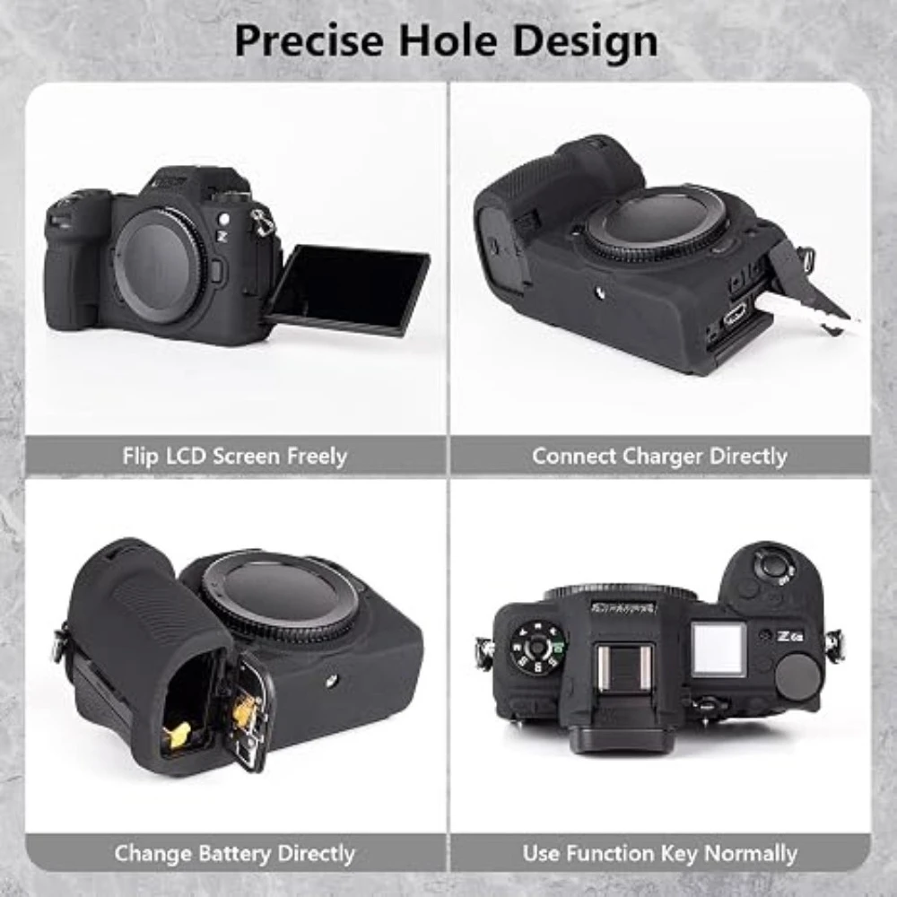 For Nikon Z63 Z6III Soft Silicone Camera Case Protective cover Rubber Case Camera bag, + 1 PCS Free Cleaning Pen