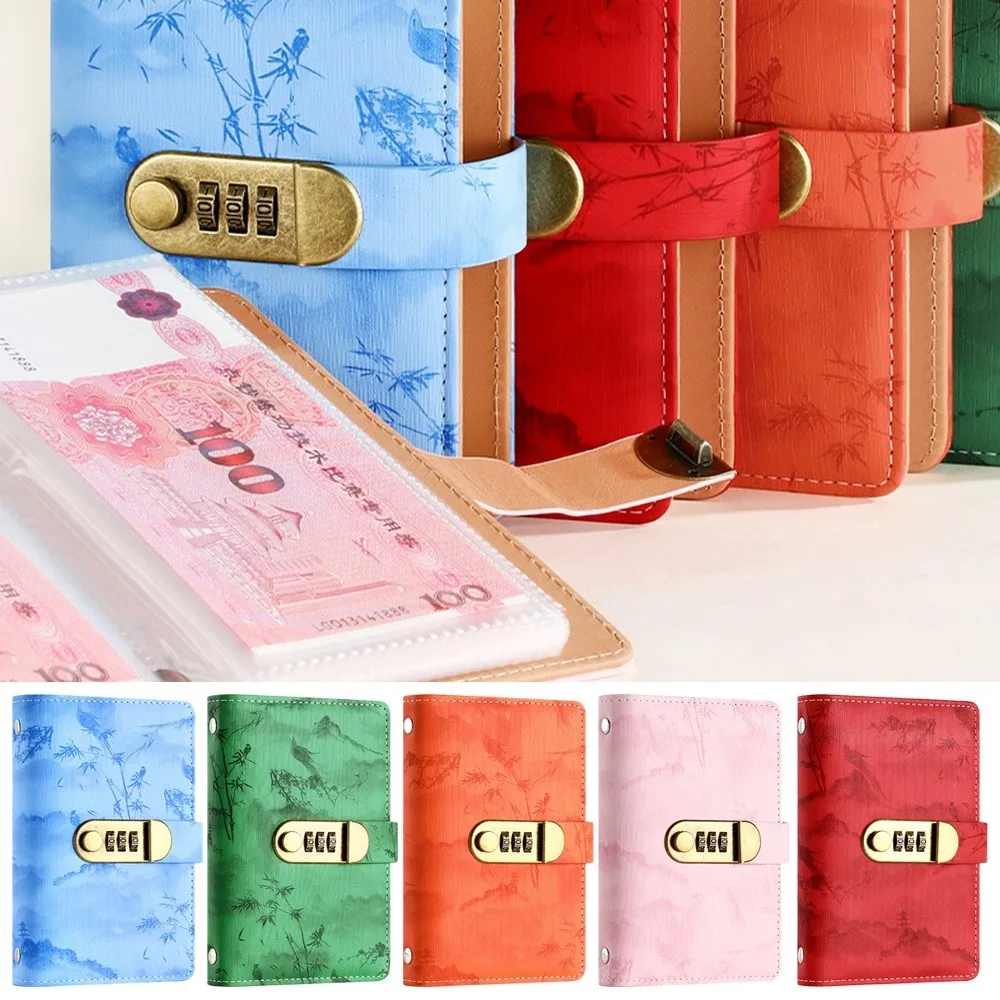 100 Envelopes Money Saving Challenge Save Money PU Mini Binder Savings Challenge Reusable Waterproof Savings Challenges Book