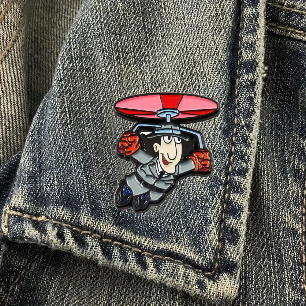 الإبداعية الكرتون تحلق شخصية بروش الرسوم المتحركة التلفزيون المفتش أداة شارة مضحك أنيمي الشخصيات الطرفية التلبيب دبوس مجوهرات #1