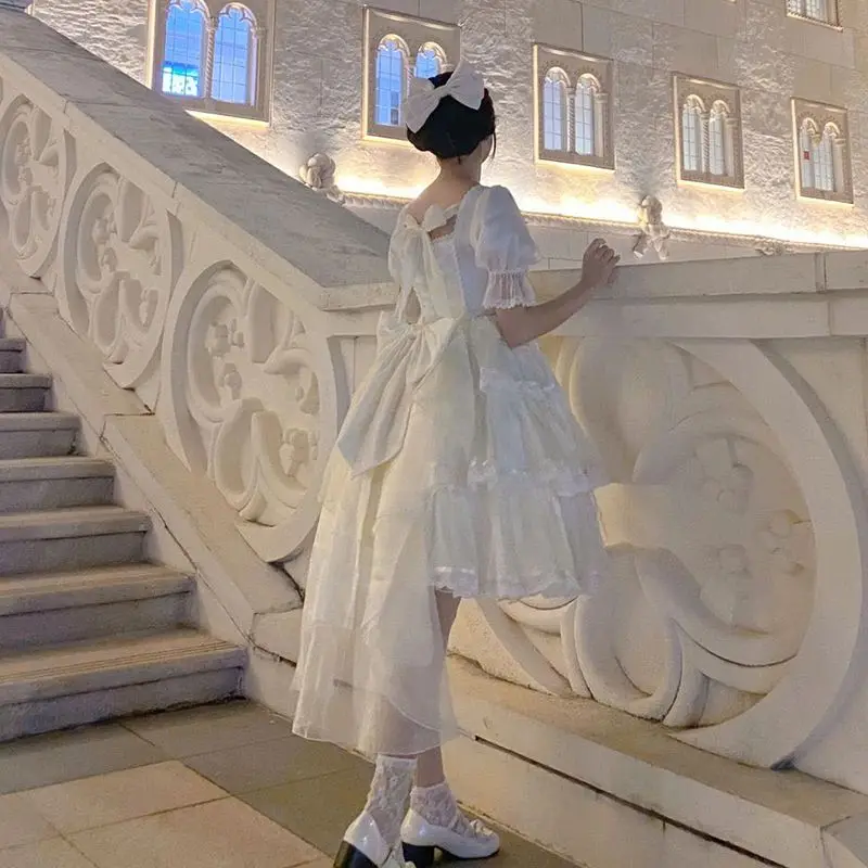 Primavera y verano nueva versión coreana vestido + vestido de princesa de hadas de moda