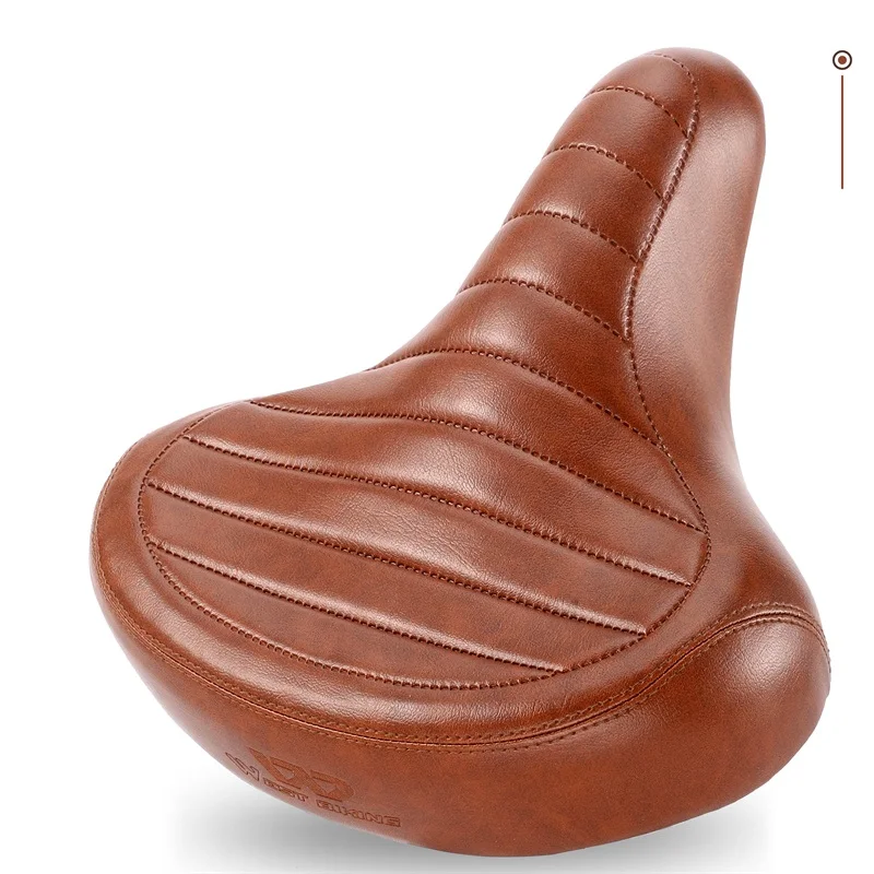 AliExpress West Biking WEST BIKING Widen Bicycle Saddle Retro PU MTB Bike Cushion Comfortable Spring Shock Absorption Bike Saddle Cycling Accessories