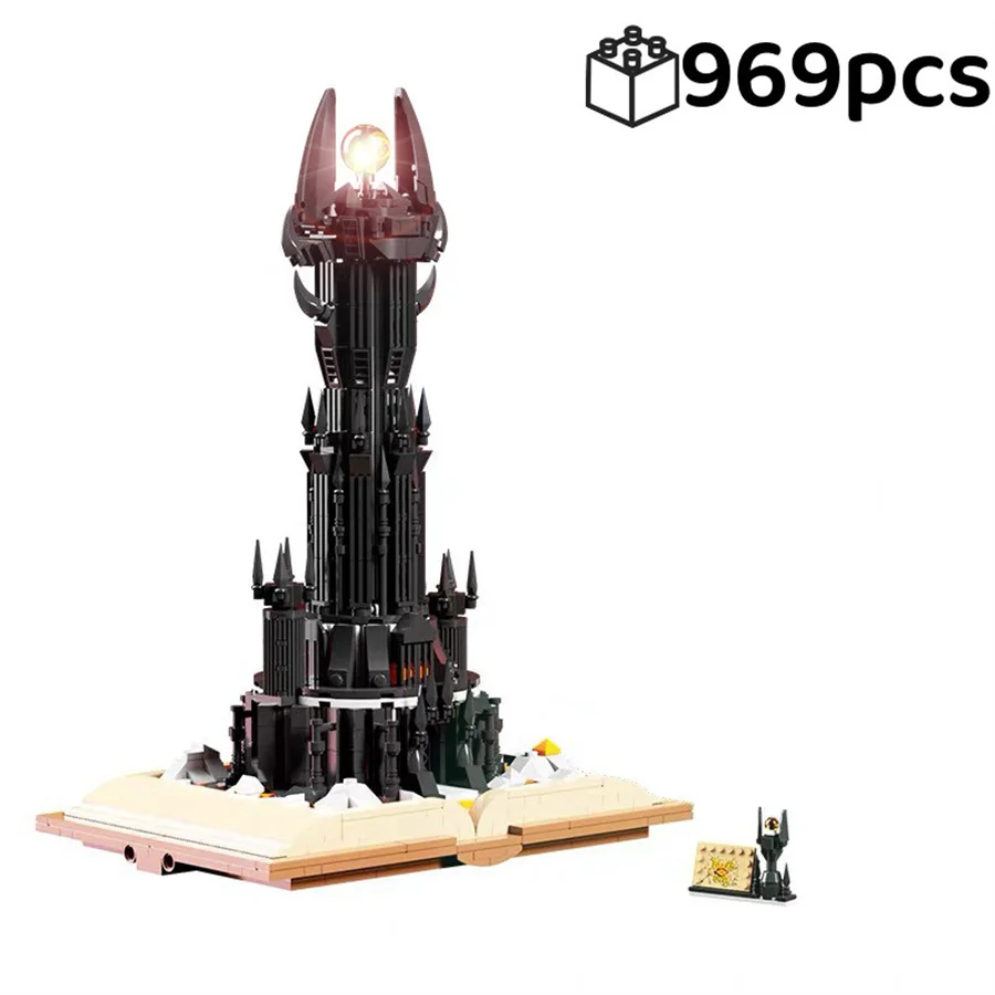 

FUNXINEE 969PCS Famous Movie Black Magic Tower Building Set With Light MOC Creative Decor Holiday Gift For Adults