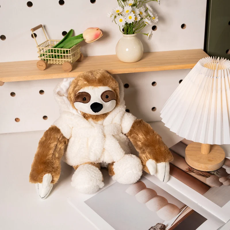 Bathrobe Wolf And Sloth Plushie Exquisite Simulation Wolf Sloth Plush Toy Companionship Of Healing Soft Decoration Gift Children