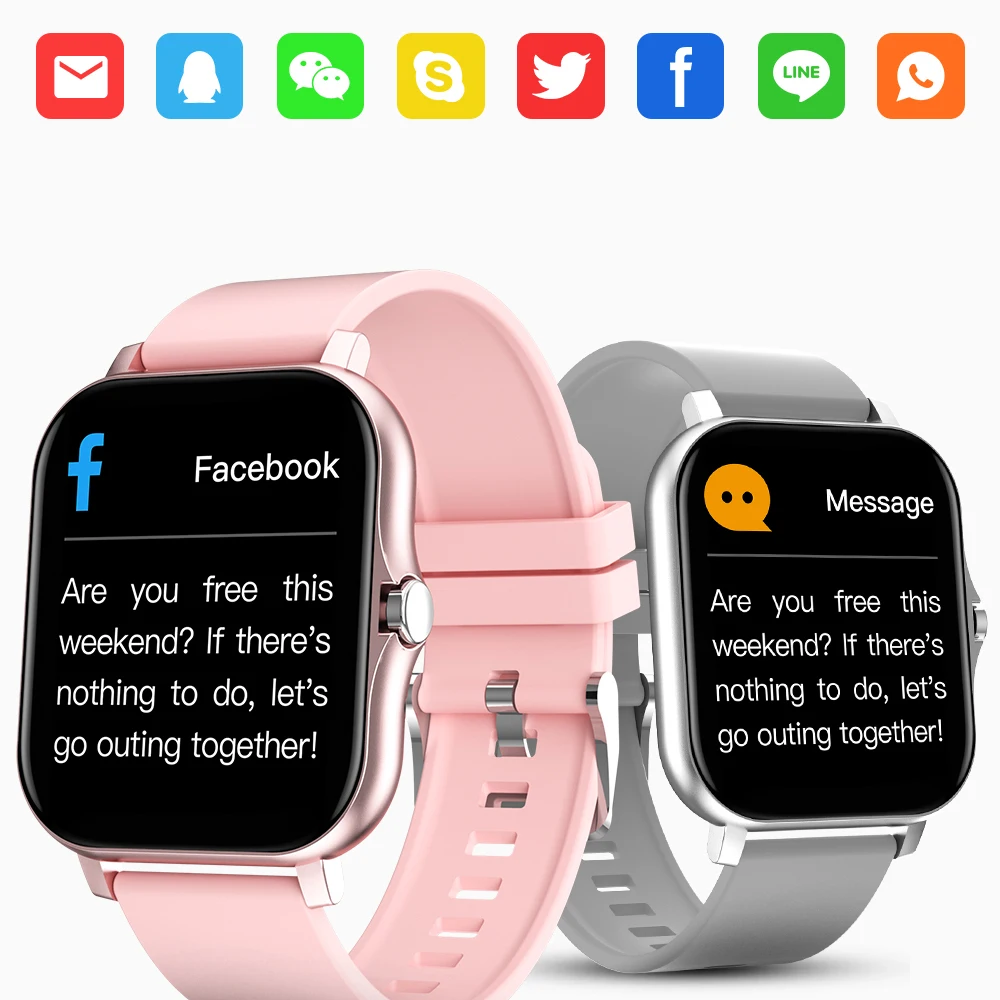 696 Smart Watch For Men Women Gift Full Touch Screen Sports Fitness Watches Blue Tooth Call Smartwatch Music Lady Wristwatch