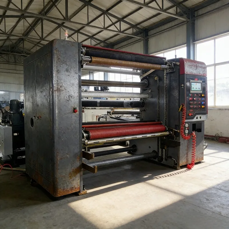 Efficient Plastic Film Roll Handling with Slitting and Rewinding Machine for Paper Processing