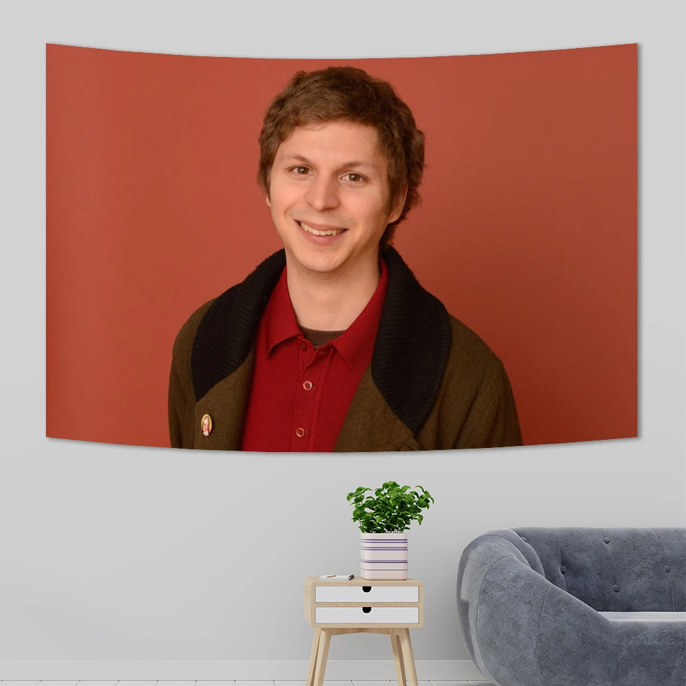 Michael Cera Eating Burrito Wall Hanging Tapestry Funny Cartoons Meme Tapestry Aesthetic Room Decor Party Backdrops Tapiz kpop