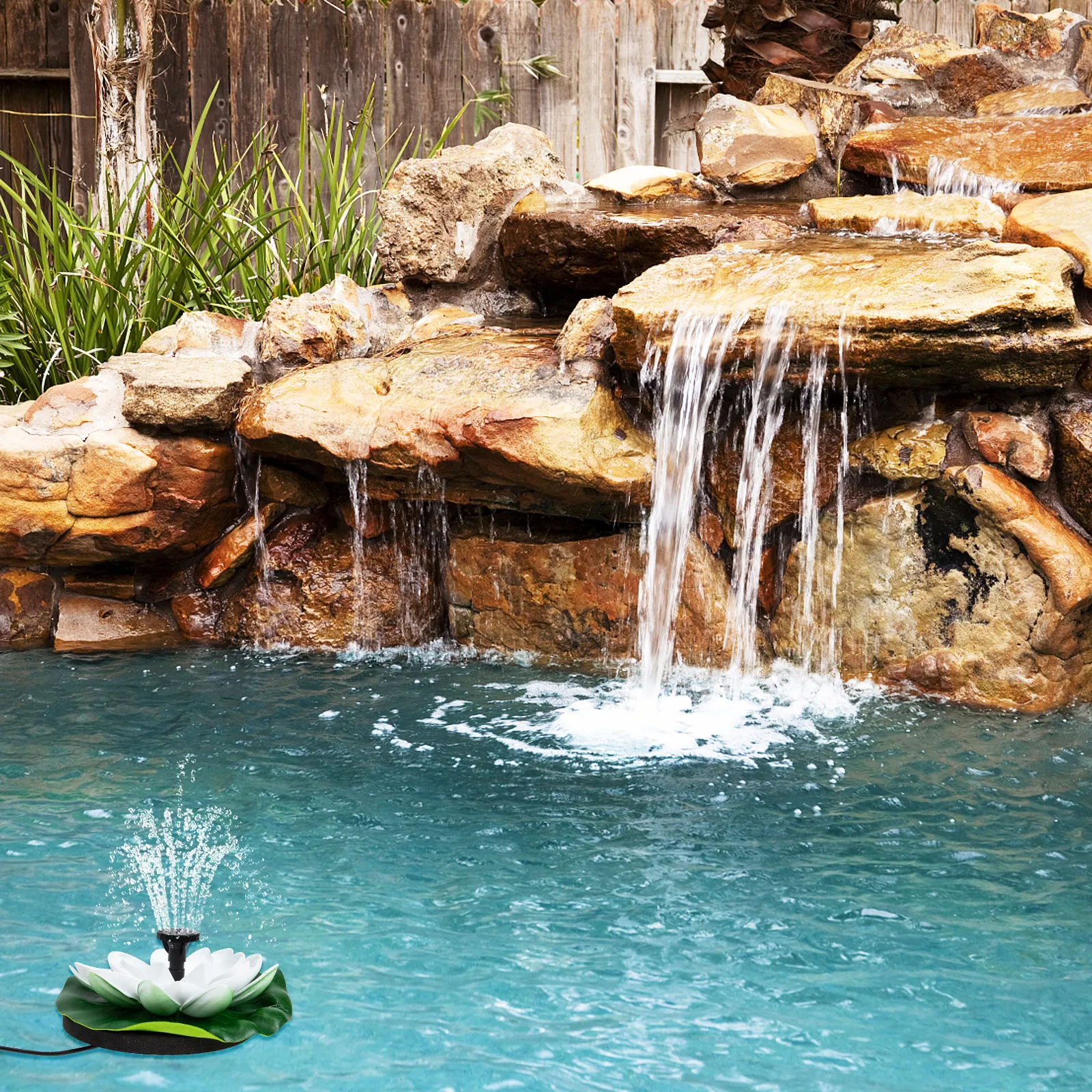 

1 Set Lotus Solar Fountain Garden Pond Floating Outdoor Landscape Solar Powered Fountain Decorative Fishpond Water Pump