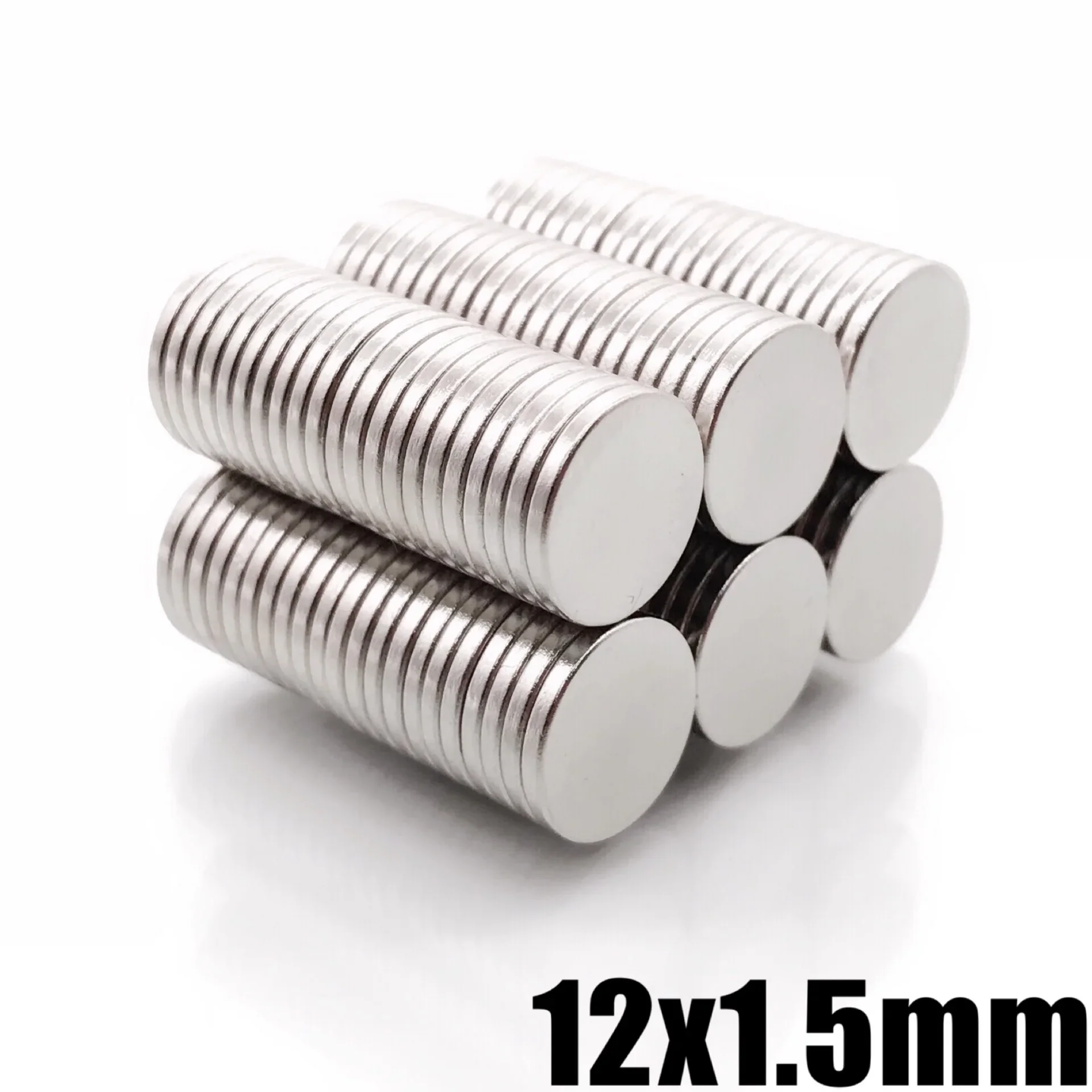 12X1.5mm Magnet Strong Thin Round Office Craft Diy Whiteboard Refrigerator Science Home Accessory 12*1.5mm 20-500pcs