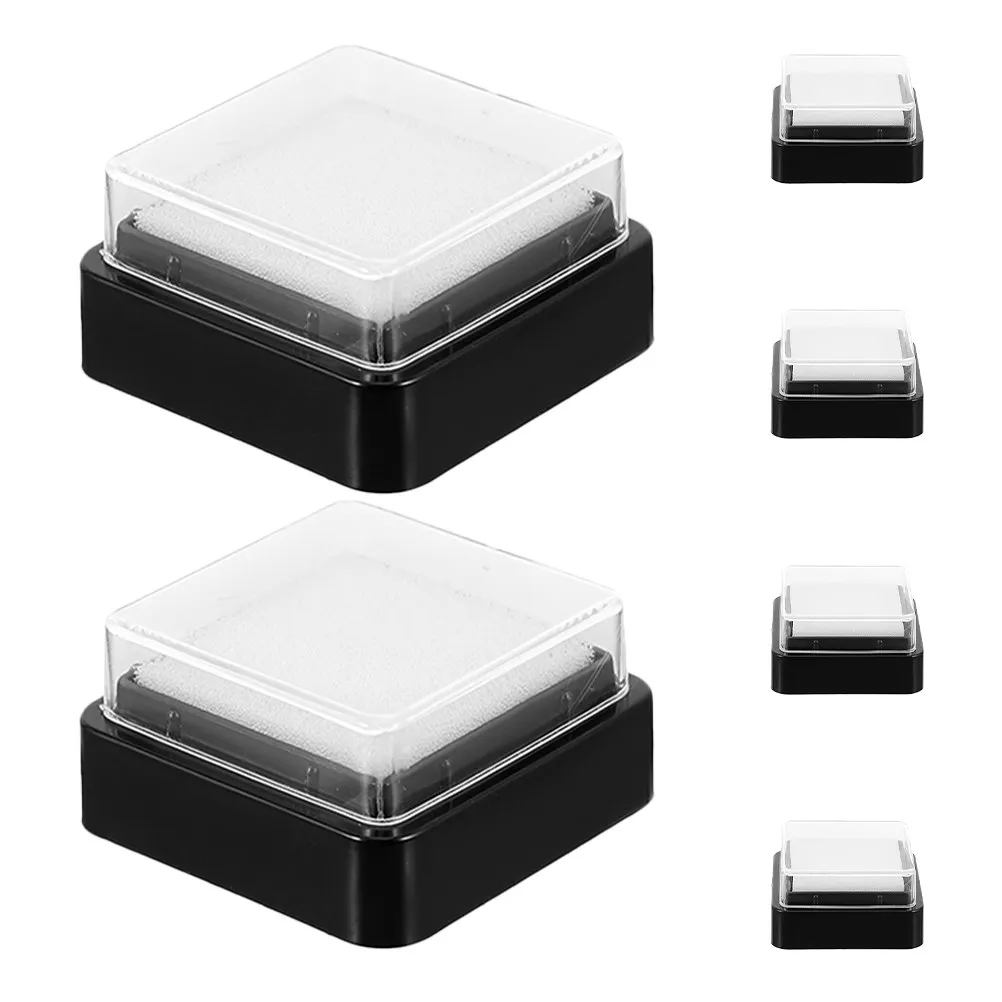 6Pcs Blank Inkpad DIY Stamp Ink Pads for Crafting Scrapbooking Embossing Easy Use Washable Small Portable Blank Ink Stamp Pad