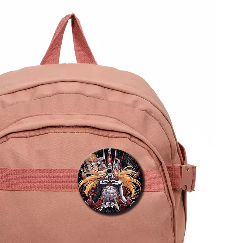 58mm Runde Weißblech Soft Button Pin Anime BLEACH Cartoon Brosche Kleidung Zubehör Kreative Abzeichen Anstecknadeln Schmuck Geschenk