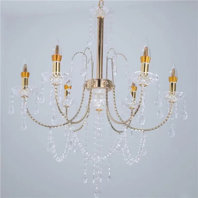 

Wedding New Iron Plated Crystal Chandelier Stage Ritual Pavilion Decoration Road Bringing New Wedding Projects