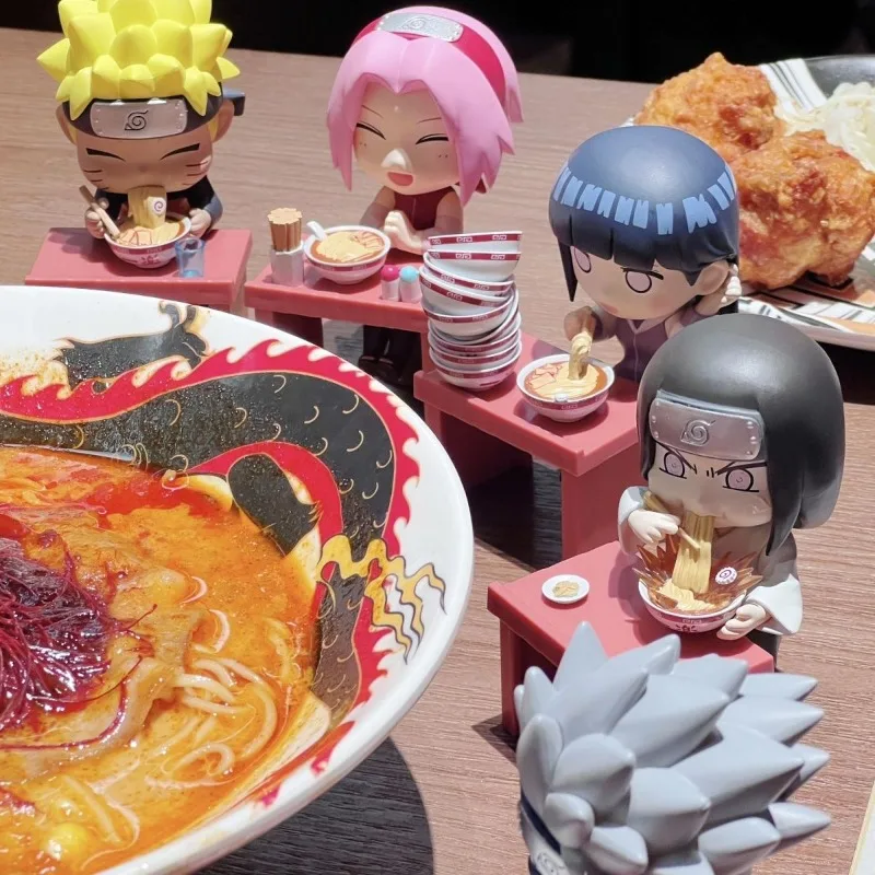 Nuevo Baidai Naruto Breeze Lamian Noodles tema caja ciega versión Q Naruto Sasuke figuras de Anime decoraciones de mesa regalos de cumpleaños