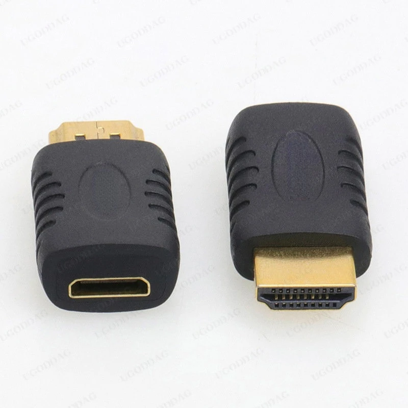 Mini adaptador Compatible con HDMI, convertidor HD macho a Mini HD hembra para HDTV, full 1080p, TV, cámara, proyector, ordenador, Multimedia