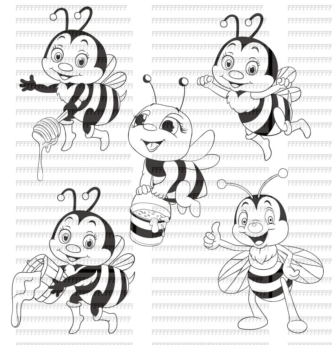 CustomCartoon Bees Przezroczysta pieczęć z żelem krzemionkowym i wykrojnik do metalu, wykwintny projekt albumu DIY