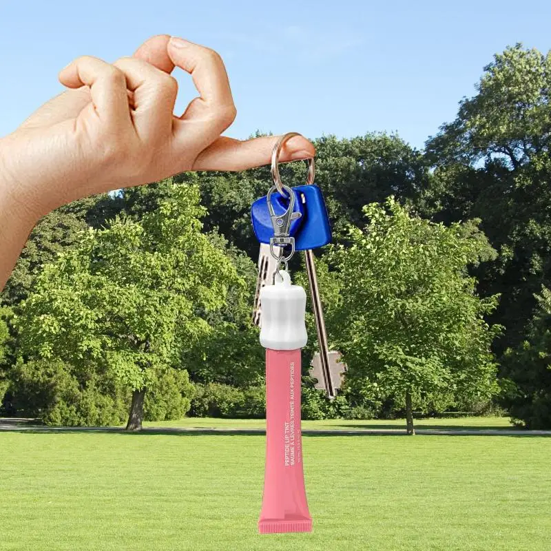 Tappi portachiavi portatili per lucidalabbra Porta coperchio in silicone Portachiavi Ciondolo per balsamo per labbra Ciondolo per borsa Accessori per strumenti di trucco