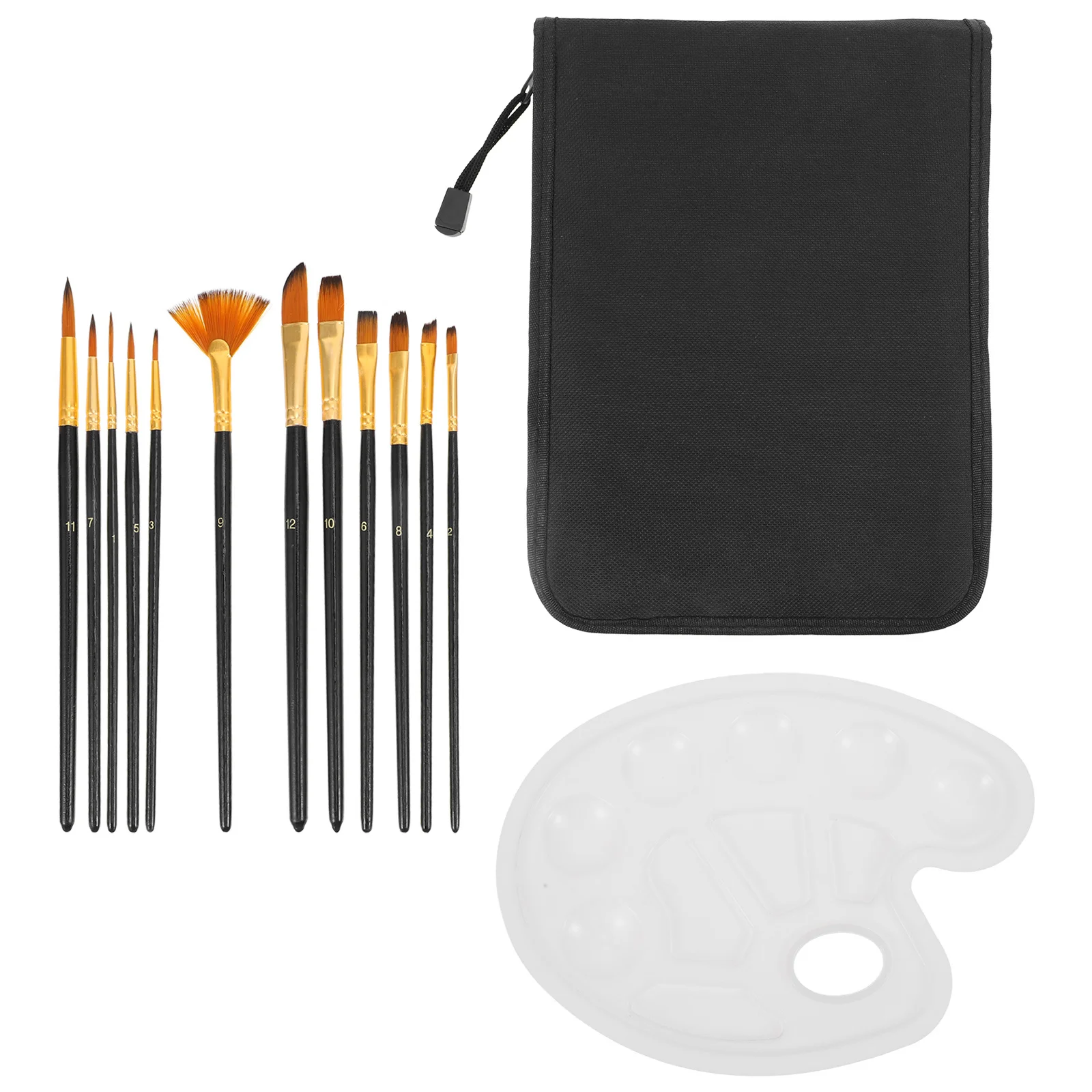 

1Set Watercolor Paint Brush Set for Kids Oil Painting Tools Strong Nylon Bristles No Shedding Comfortable Grip Ideal for Drawing