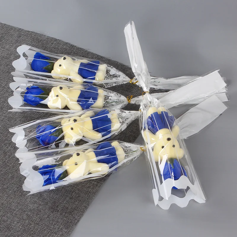 1/3 Stück Rosenbär Künstliche Blumensträuße für Valentinstag DIY Geschenk Dekoration Hochzeitsdekoration Partyzubehör Heimdekoration – Detail 3