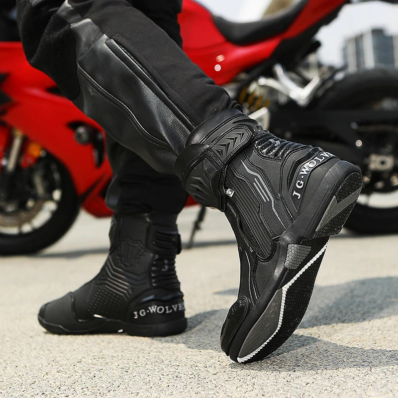 Botas de Motocross para Hombre y Mujer, Botas de Carreras, Seguras, Impermeables, Antideslizantes, Resistentes al Desgaste, Equipo de Motociclismo, Zapatos de Rally