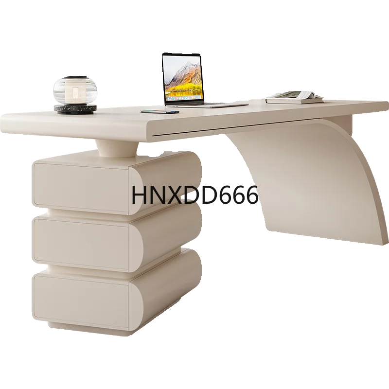 

Cream style desk household light luxury modern simple writing desk