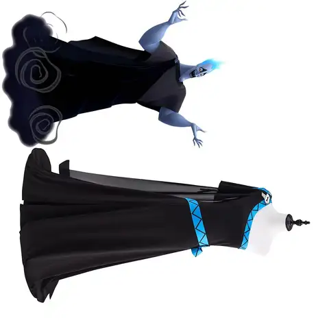 Evil Hades Cosplay Female Costume Women Fancy Witch Robe Dress Battle Uniform Halloween Carnival Party Disguise Ball Gown