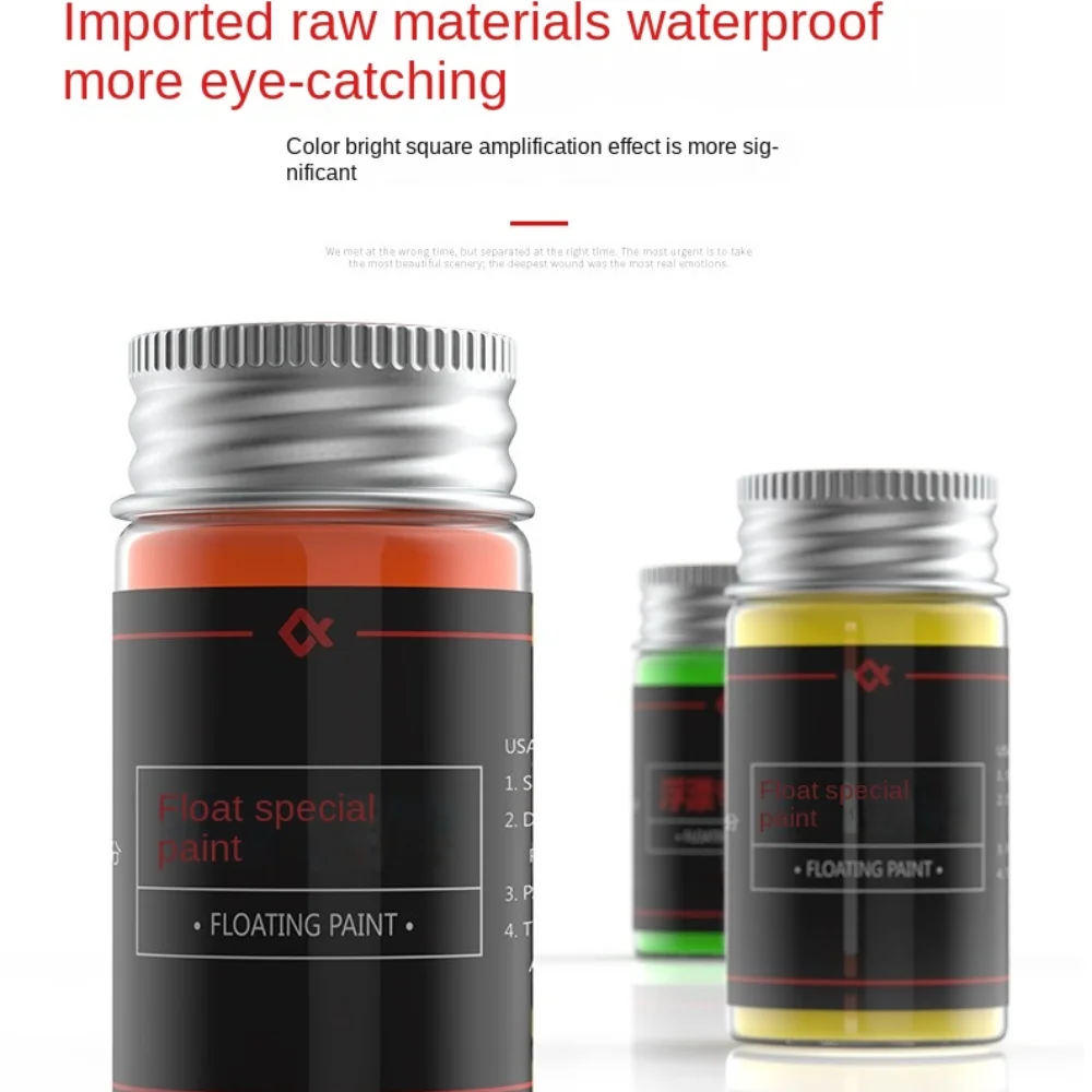 2024 30 مللي الصيد يطفو لتقوم بها بنفسك الطلاء الفلورسنت يطفو الذيل اللوحة مؤشر مرئية العوامة الذيل أداة إصلاح الملحقات