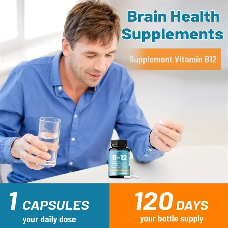 Vitamin B12 - Benefits Brain and Heart Function, Boosts Metabolism, Supports Memory and Learning, Helps Boost Natural Energy