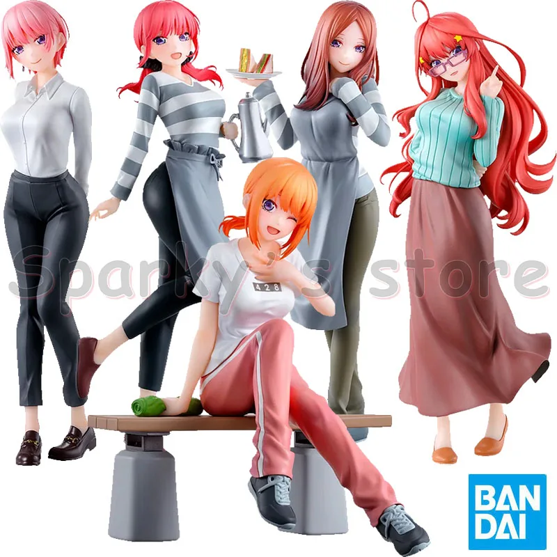 Bandai Original Ichiban KUJI The Quintessential Quintuplets Anime Figure Nakano Ichika Action Figure Toys For Kids Gifts Model