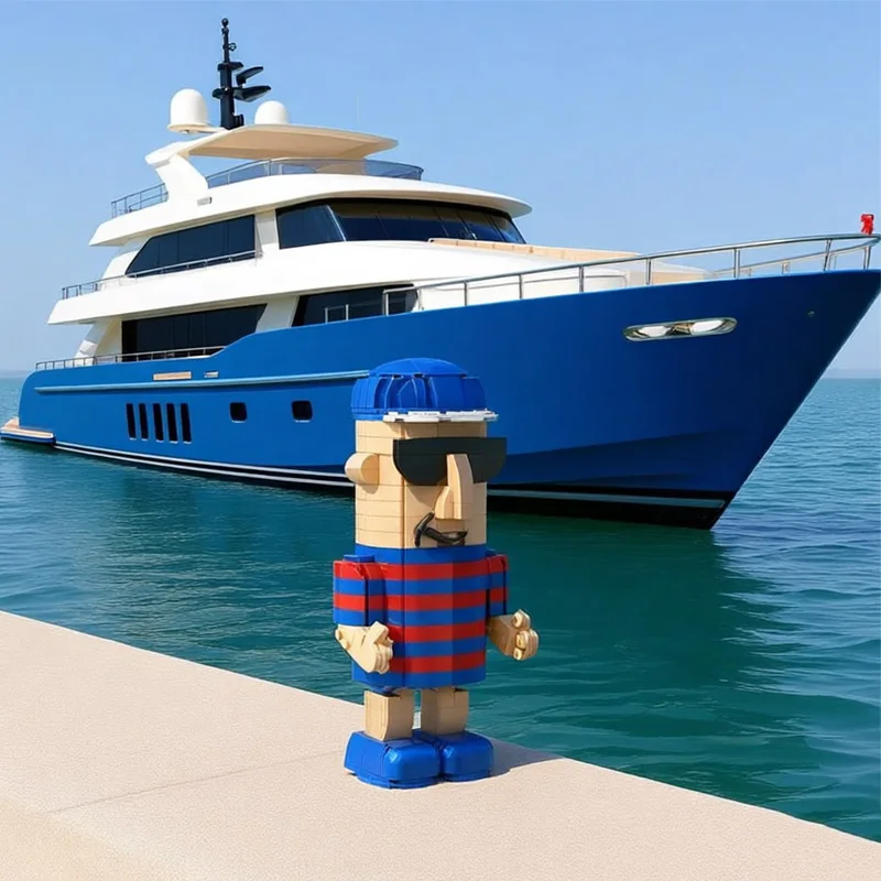 735 PCS 브릭헤즈 스타일 소시지 모양 미니피규어 MOC 맞춤형 모듈식 빌딩 블록 브릭 디자인 DIY 소년 장난감 생일 선물