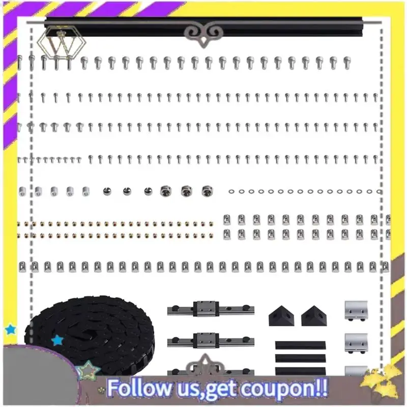 

AU33-Zero G Hydra Pro 3 Point Conversion Hardware Kit For Ender 5 Pro With High Quality Chains & Rail 3D Printer Parts