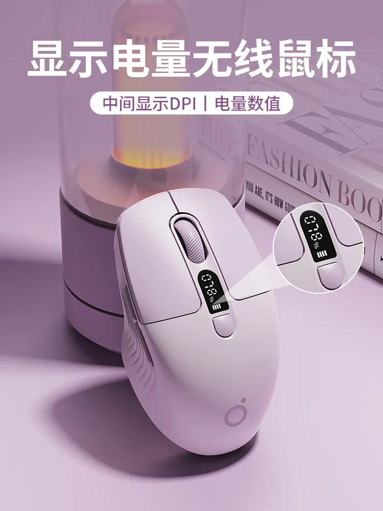 Eweadn Q1 Wireless Mouse Dual Model Smart Screen 1600PDI Silent Laptop Mouse for Office Rechargeable Fashion Color Matching Gami