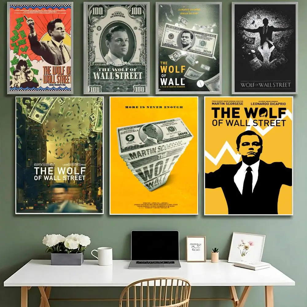 Film The W-Wolf of Wall Street Poster HD Wasserdicht Hochfeste selbstklebende Wanddekoration Universal