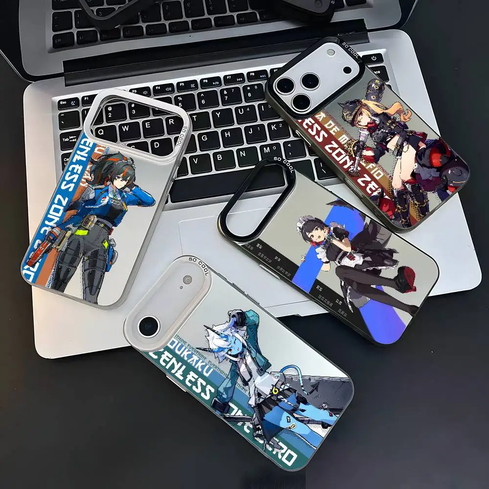 

Anime Z-Zenless Zone Zero Phone Case iPhone 12 13 14 15 16 17Pro Max Plus Protect Plating Phone Cover