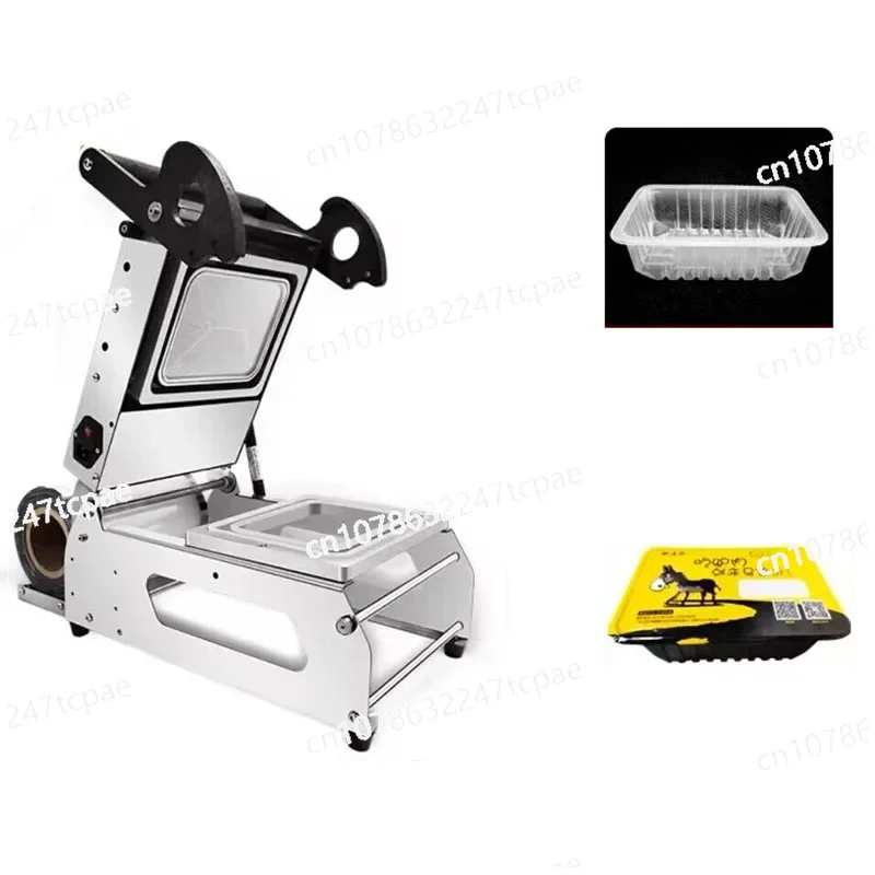 Portable commercial lock crisper sealing machine, takeaway disposable lunch box, steak deli sealing machine, packaging machine